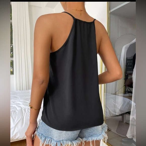 Leopard print panel backless halter top - Picture 4 of 7